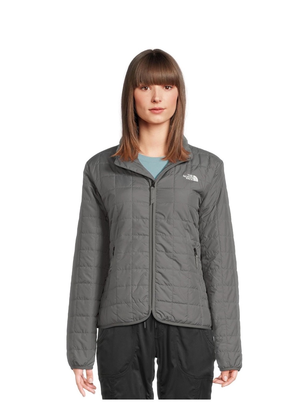 The North Face women’s quilted lightweight jacket smoked pearl gray Junction L